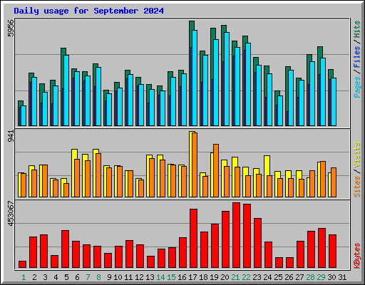 Daily usage for September 2024