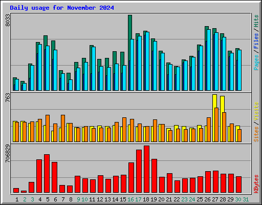 Daily usage for November 2024