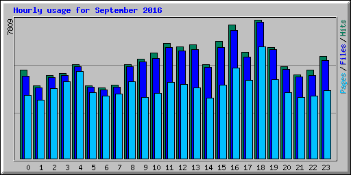 Hourly usage for September 2016