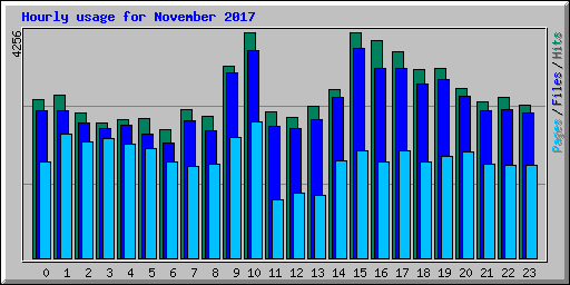 Hourly usage for November 2017