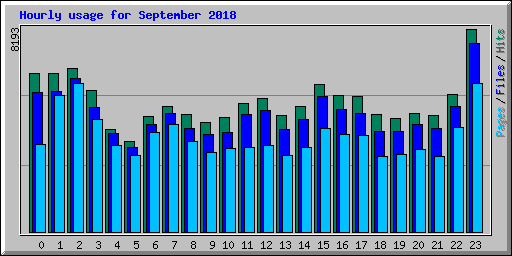 Hourly usage for September 2018