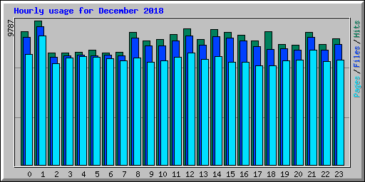 Hourly usage for December 2018
