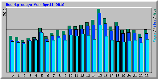 Hourly usage for April 2019