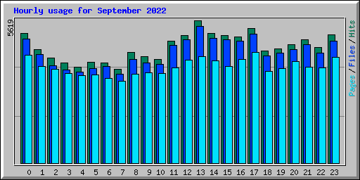 Hourly usage for September 2022