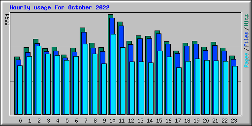Hourly usage for October 2022