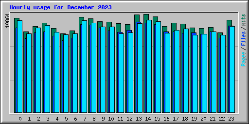 Hourly usage for December 2023