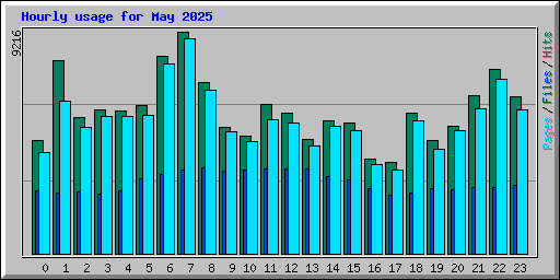 Hourly usage for May 2025